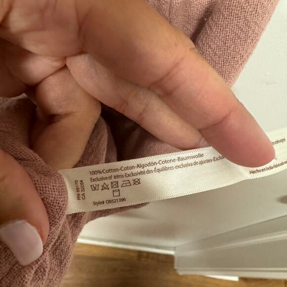 Free People Call It Simple Love Wrap Mini Dress Blush Pink Size Medium Cotton - Picture 6 of 9